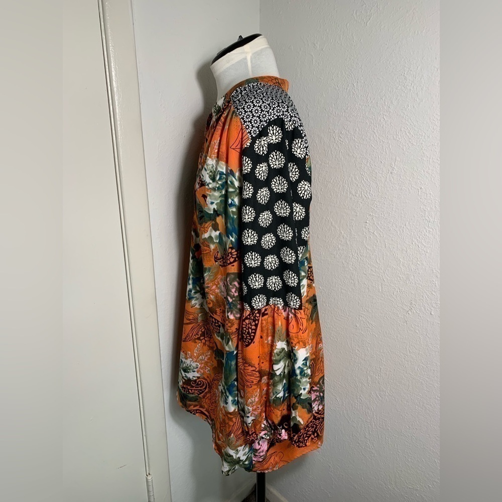 Tolani Monisha Mini dress tunic in an orange, pink and green floral pattern L - Picture 5 of 9
